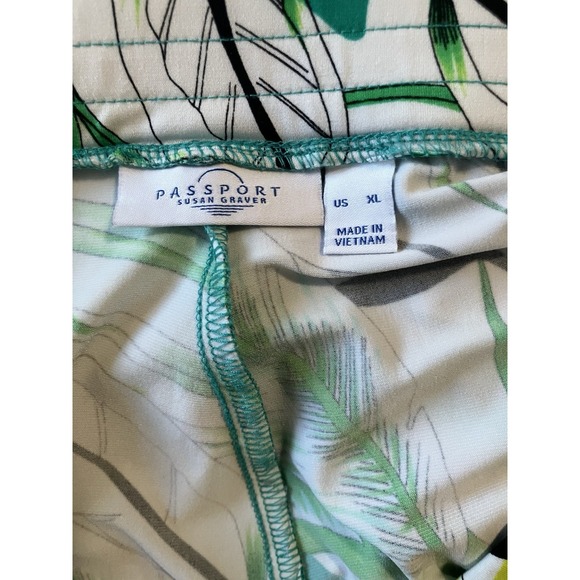 Susan Graver Women's XL Liquid Tropical Crop Pants Cruise Relaxed ‎Resort Comfy - Picture 6 of 9